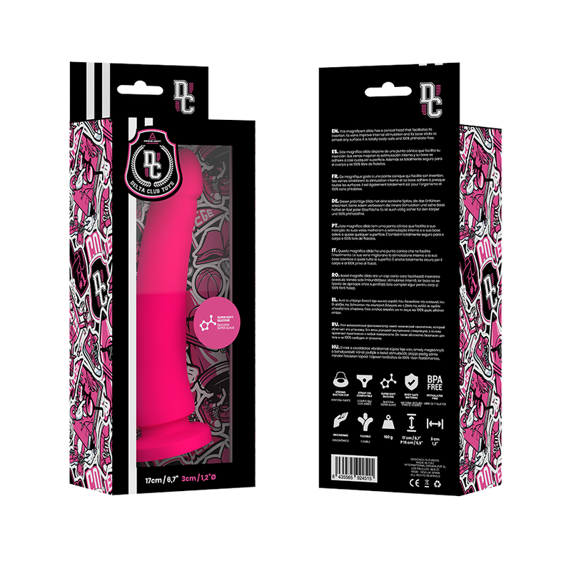 DELTA CLUB - TOYS PINK DILDO MEDIZINISCHES SILIKON 17 CM -O- 3 CM