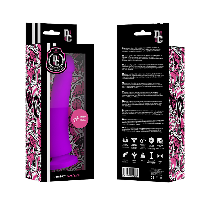 DELTA CLUB - TOYS LILAC DILDO MEDIZINISCHES SILIKON 17 CM -O- 3 CM