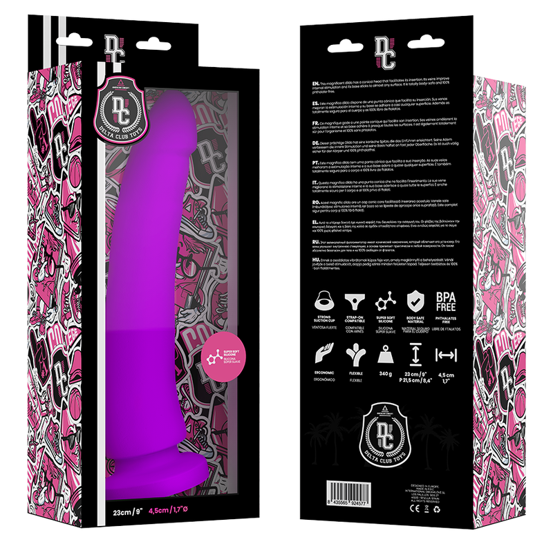 DELTA CLUB - TOYS LILAC DILDO MEDIZINISCHES SILIKON 23 CM -O- 4.5 CM