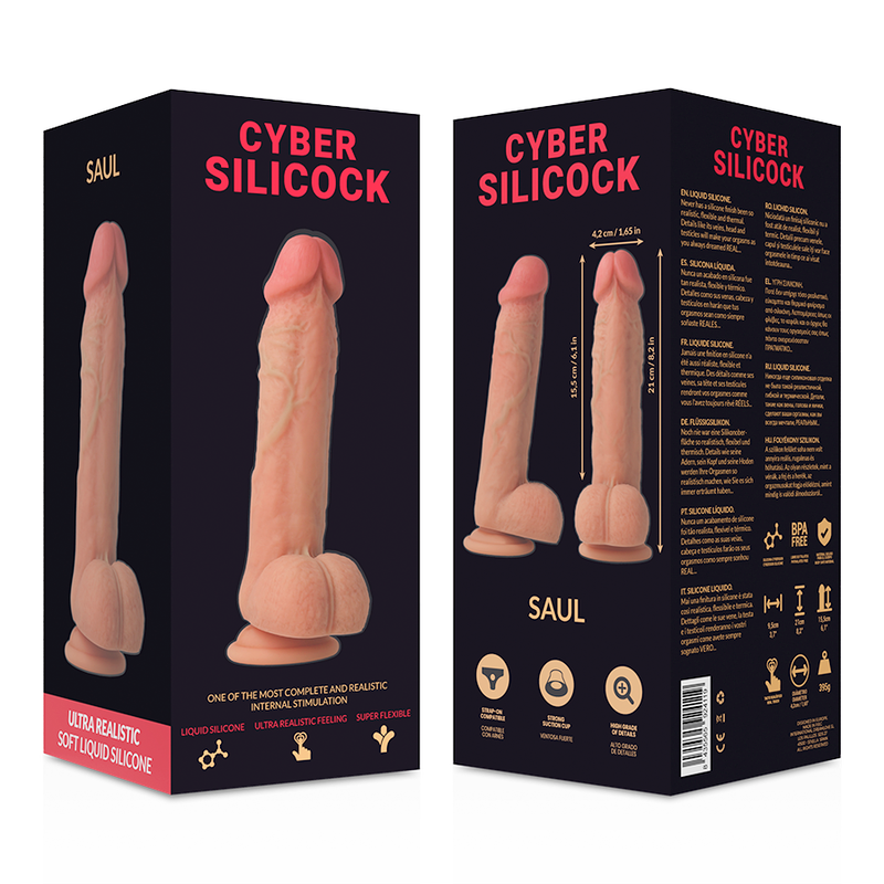 CYBER SILICOCK - STRAP-ON SAUL FLÜSSIGE SILIKON MIT 3 RINGEN GRATIS 15.5 CM -O- 4.2 CM